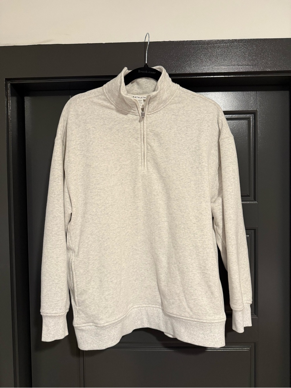 Athleta Women's Half-Zip Pullover - Heather Grey